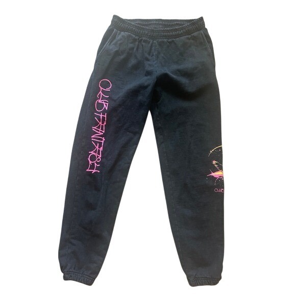 Club Fantasy Pants - Club Fantasy Black/Pink Sweatpants size Medium‎